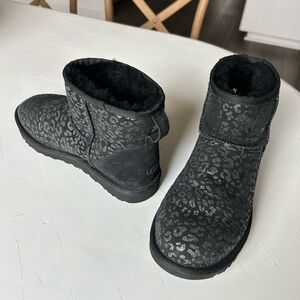 UGG Black and Silver Winter Boots